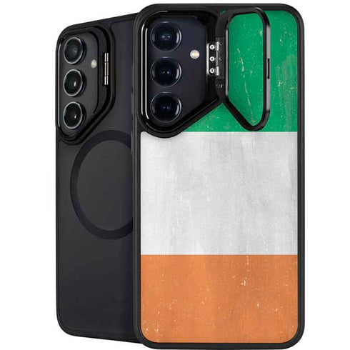 Ireland Flag Distressed Galaxy S24 FE Kickstand Case